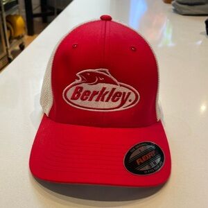 Berkley Fishing FlexFit Red/White Fitted Hat, Size S/M